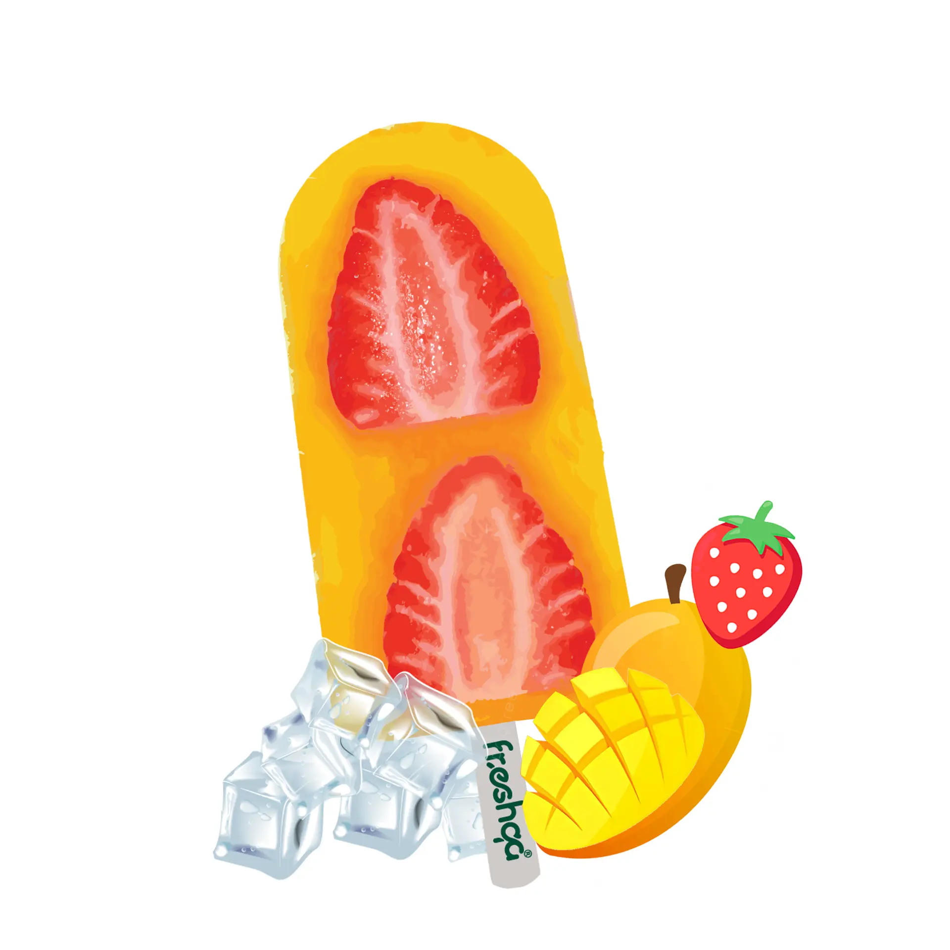 Mango & Slices Strawberries Natural Pops 80ML - view 1