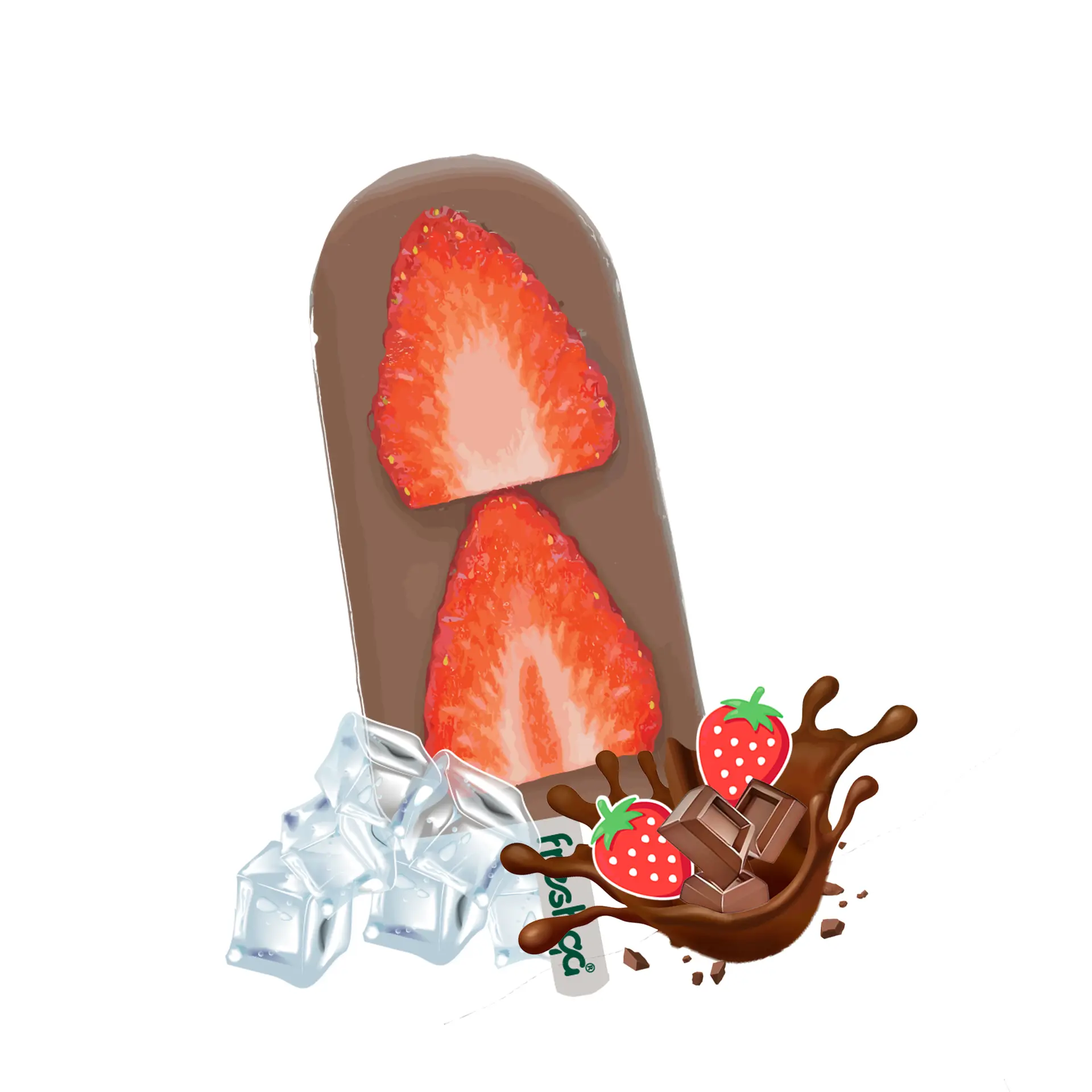 Chocolate & Slices Strawberries Natural Pops 80ML - view 1