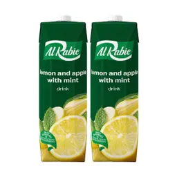 Al Rabie Lemon Apple Mint Drink 2 pcs 1 L Promo