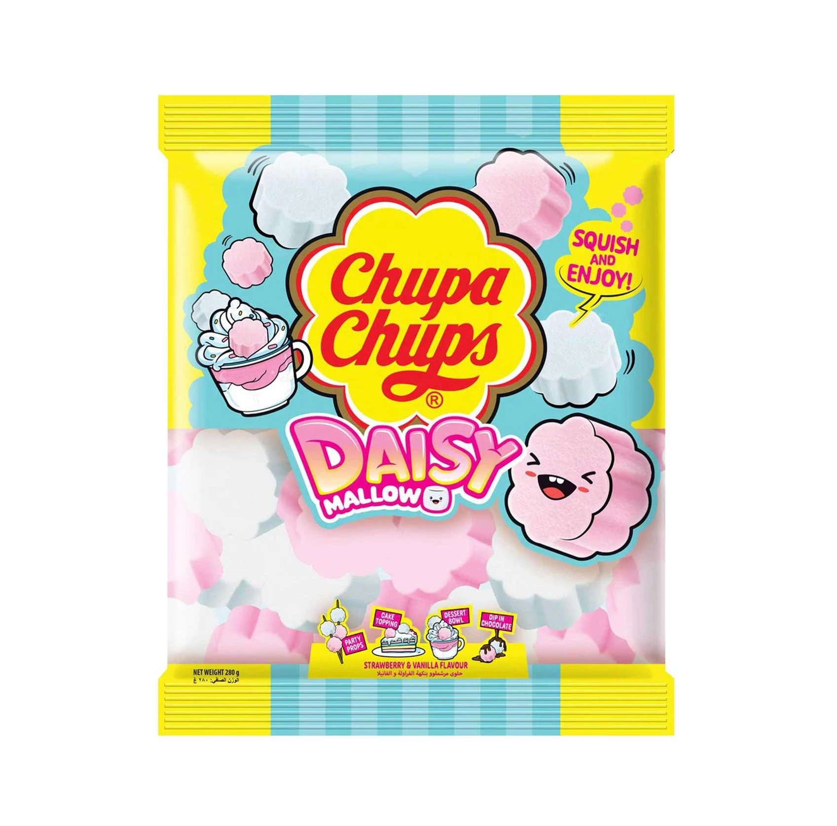 Chupa Chups Marshmallow Daisy Strawberry & Vanilla 280 gm