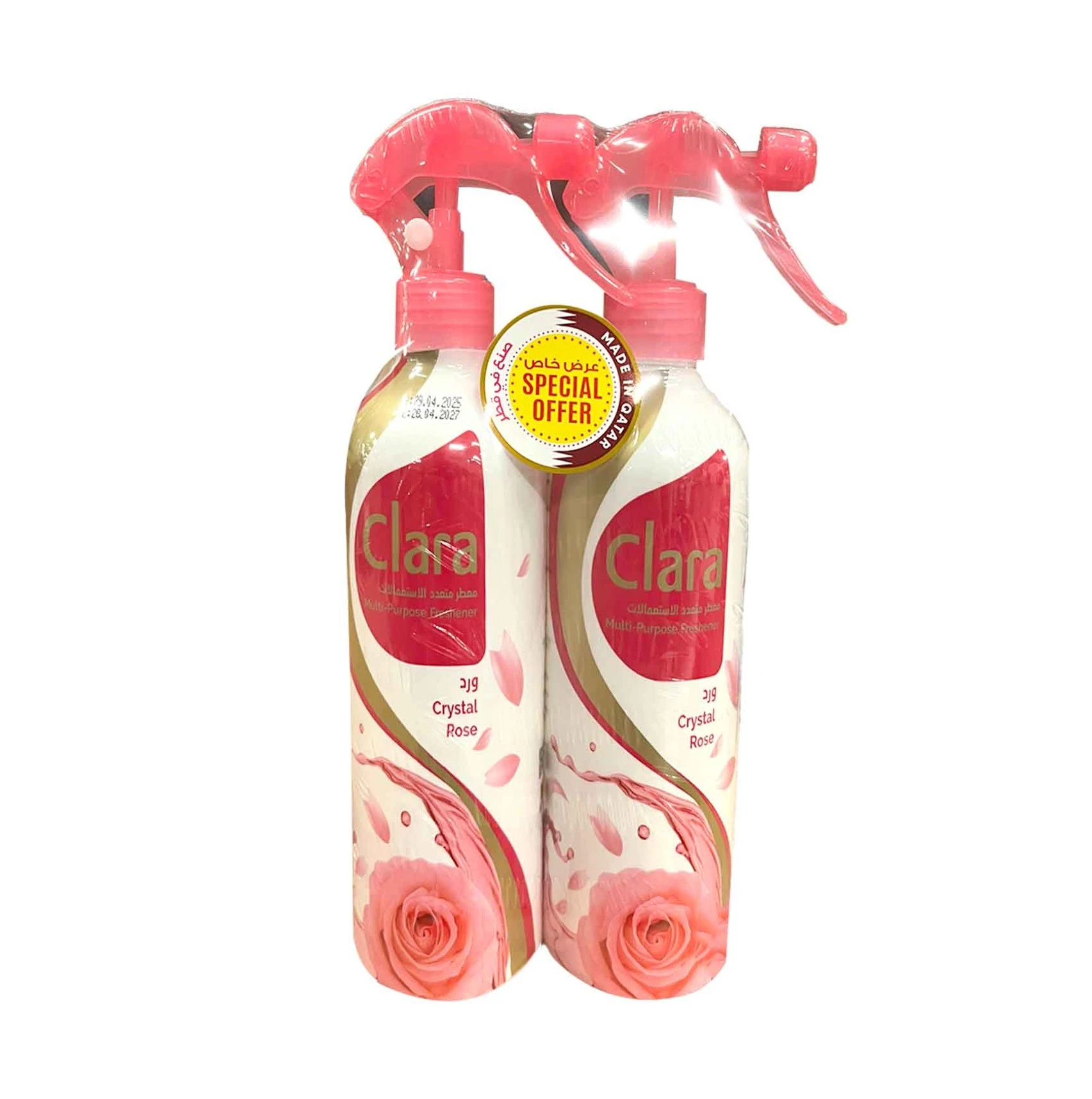 Clara Multi-Purpose Freshener Crystal Rose 2 pcs 500 ml Promo