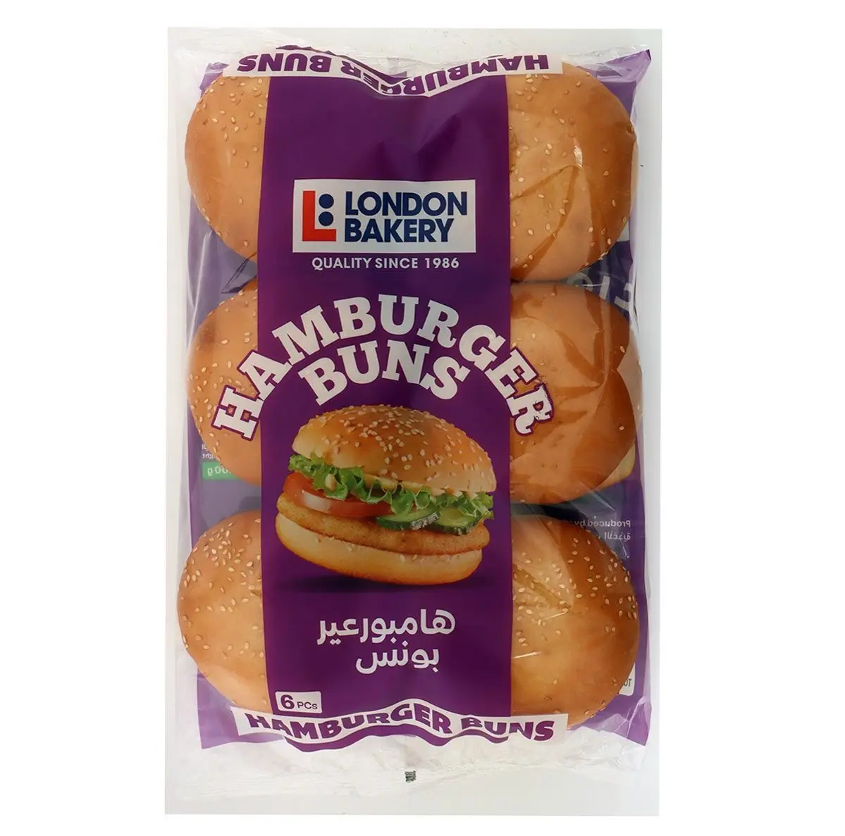 London Bakery Hamburger Buns 6 Pieces Pack - view 1