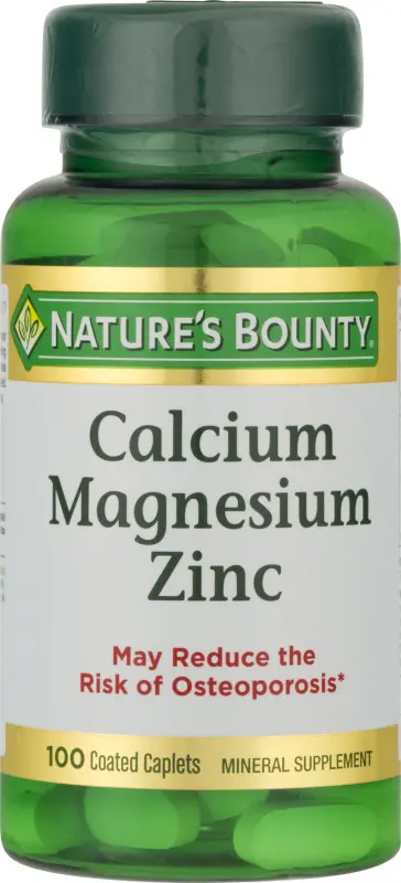 Natures Bounty Calcium-Magnesium-Zinc Caplets 100’s - view 1