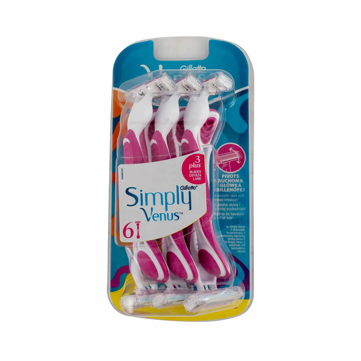 Gillette Venus 3 Disposable 6 Pink - view 1