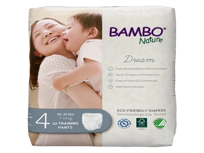 Bambo Nature Eco Friendly Pants-Size 4,7-14Kg-22 Pcs