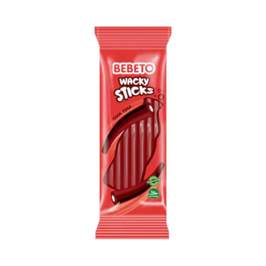 Bebeto Wacky Sticks Candy Cool Cola 180 gm