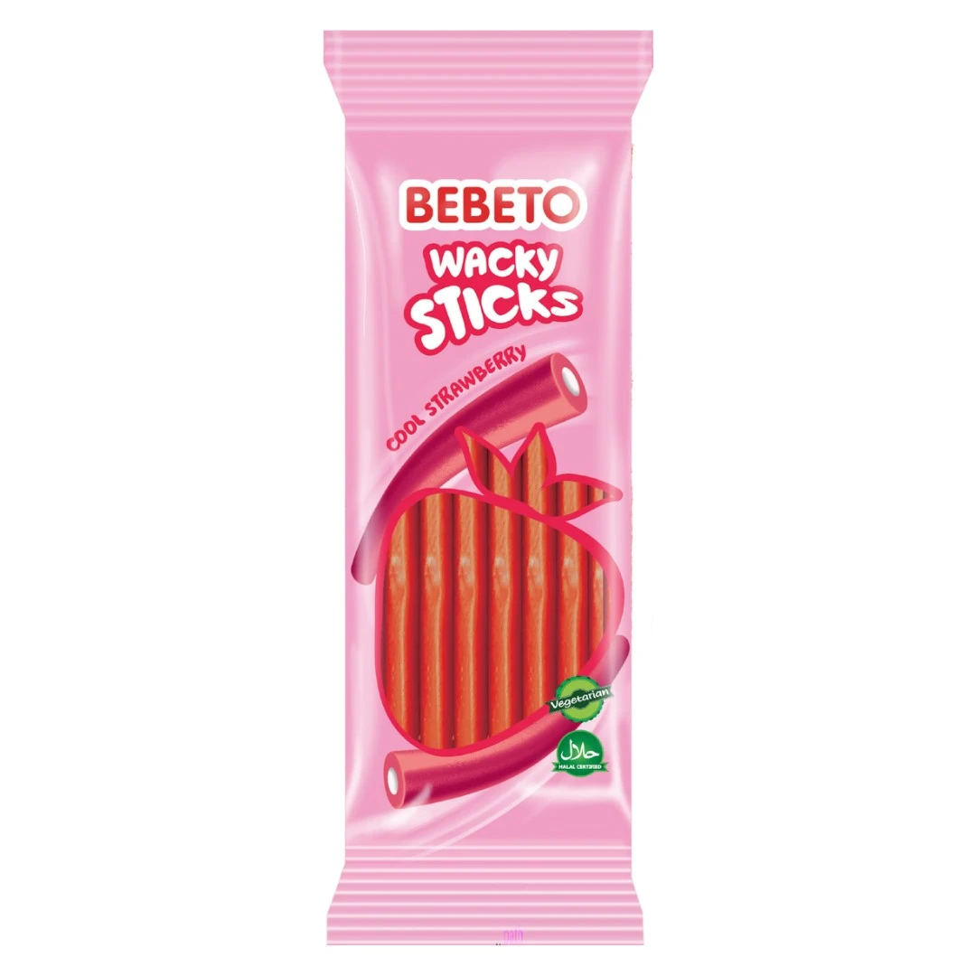 Bebeto Wacky Sticks Cool Strawberry 180G