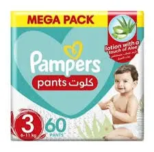 بامبرز مقاس ML، 60 قطعة