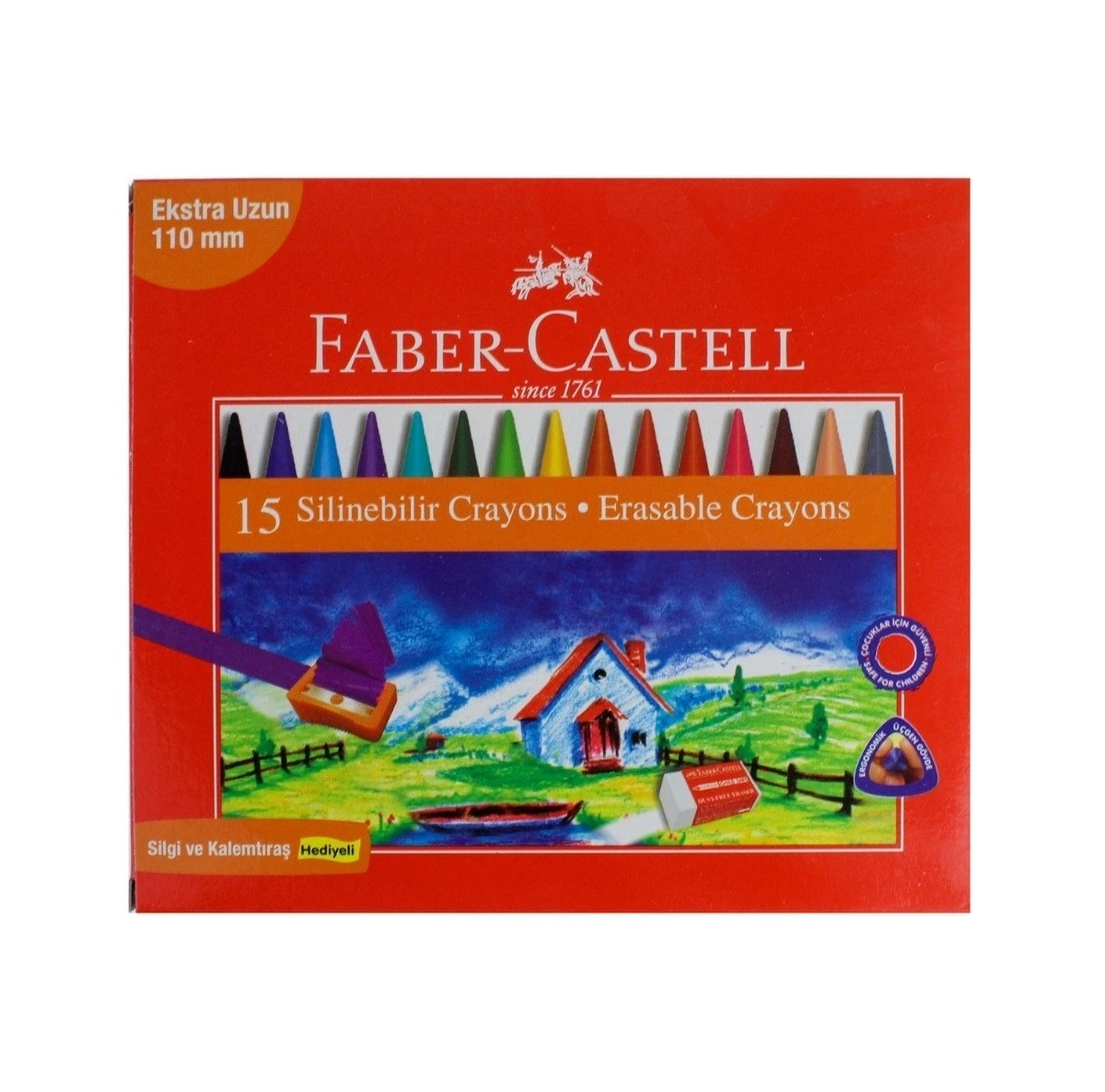 Faber Castell Eraseable Crayons 15 Colors