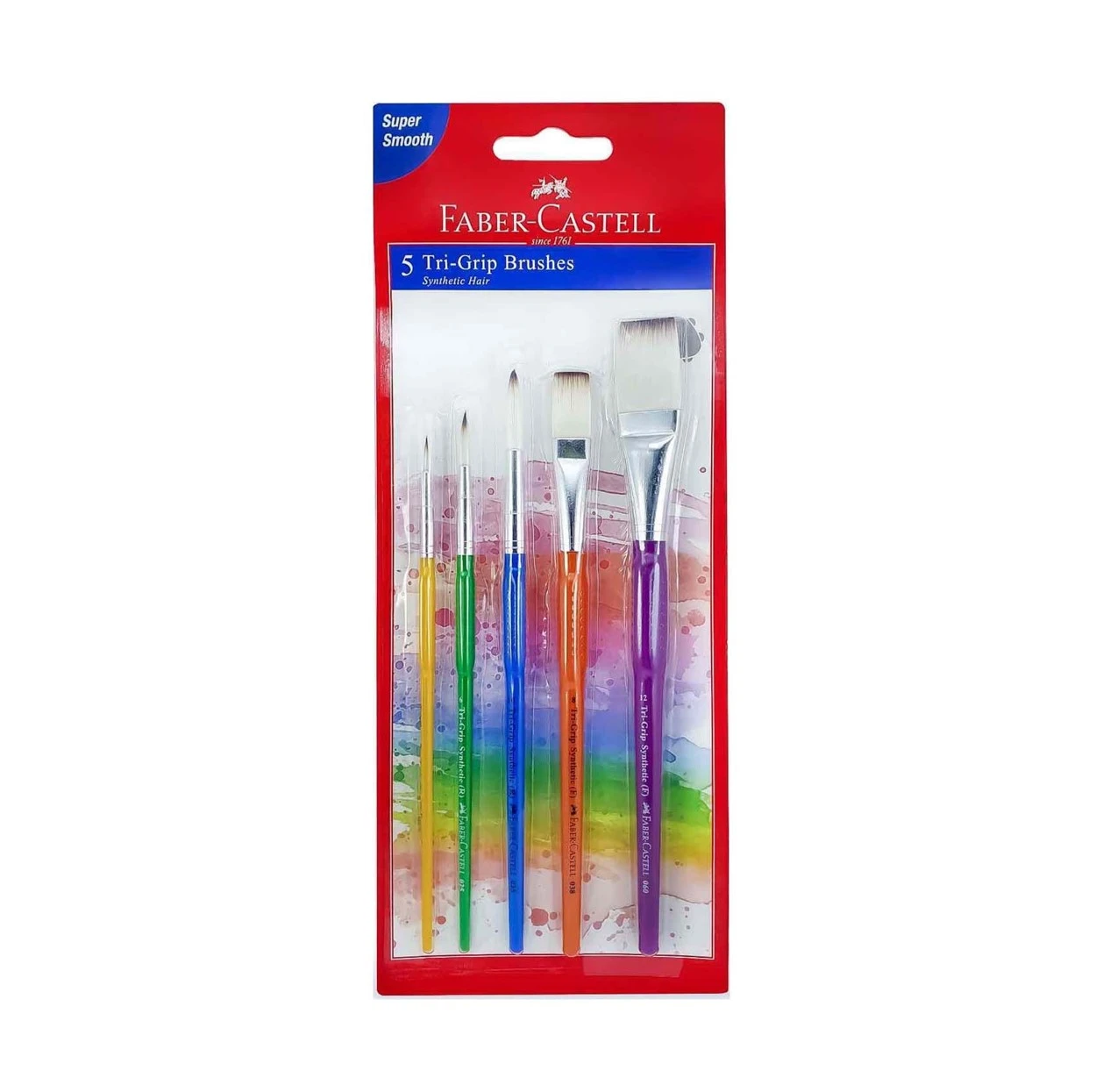 Faber Castel Brush 5 PC Set Round 2,6,10, And Flat 8,12