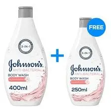 Johnsons Anti-Bacterial Body Wash Almond, 400ml + 250 ml Free - view 1