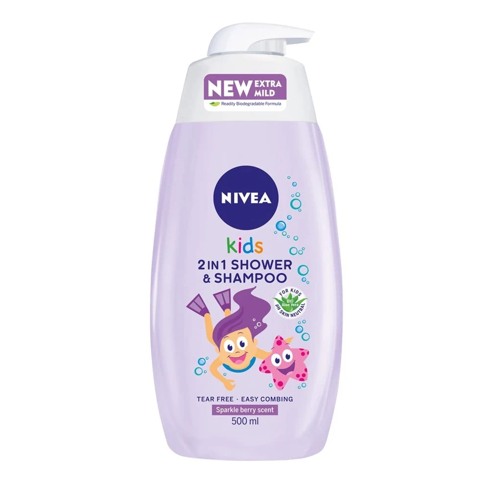 Nivea Shower & Shampoo Kids Berry 500 ml