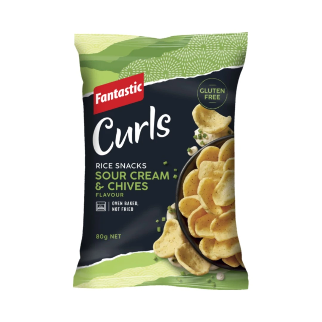 Fantastic Delites Curls Sour Cream & Chives 80g