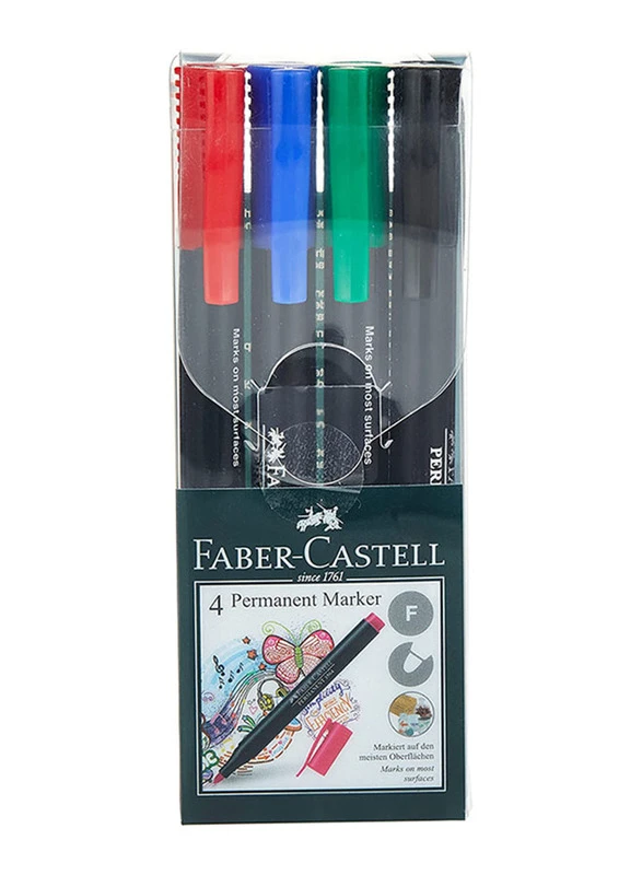 Faber-Castell Permanent Marker Set 4'S