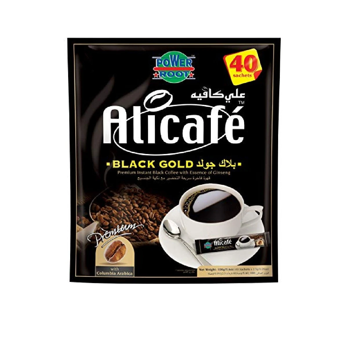 Alicafe Blackgold Instant Coffee 40 pcs 2.5 gm