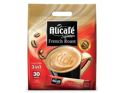 Alicafe Signature French Roast 3In1 Instant Coffee Pouch 30 pcs 22 gm