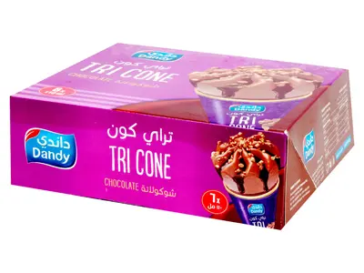 Dandy Ice Cream Tri Cone Chocolate 6X110ML - view 1