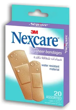 3M Nexcare Sheer Bandages Assorted 20 Pieces