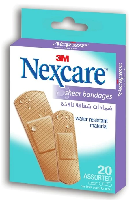 3M Nexcare Sheer Bandages Assorted 20 Pieces
