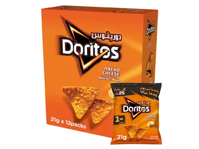 Doritos Tortilla Chip Nacho Cheese 12X21G Prm