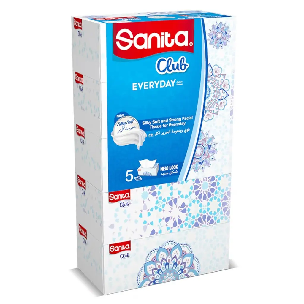 Sanita Club Everyday Facial Tissue, 4+1 Free x170Sheets - view 2