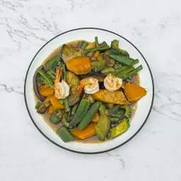 Seafood Pinakbet with Rice