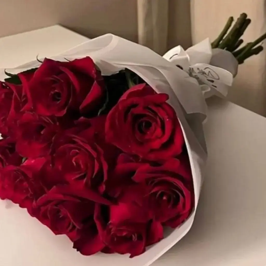 باقة ورد جوري أحمر