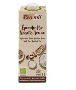 Ecomil Spelt Rice Oat Hazelnut Drink Bio 1L