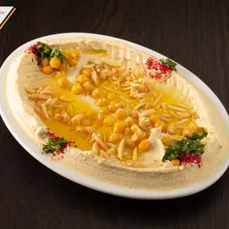 hummus with almonds