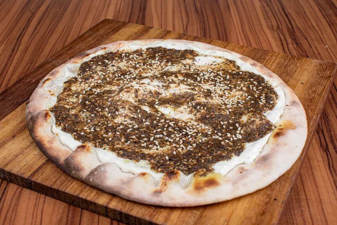 Zaatar and Labneh Manakish