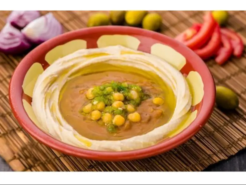 صحن فول بالحمص