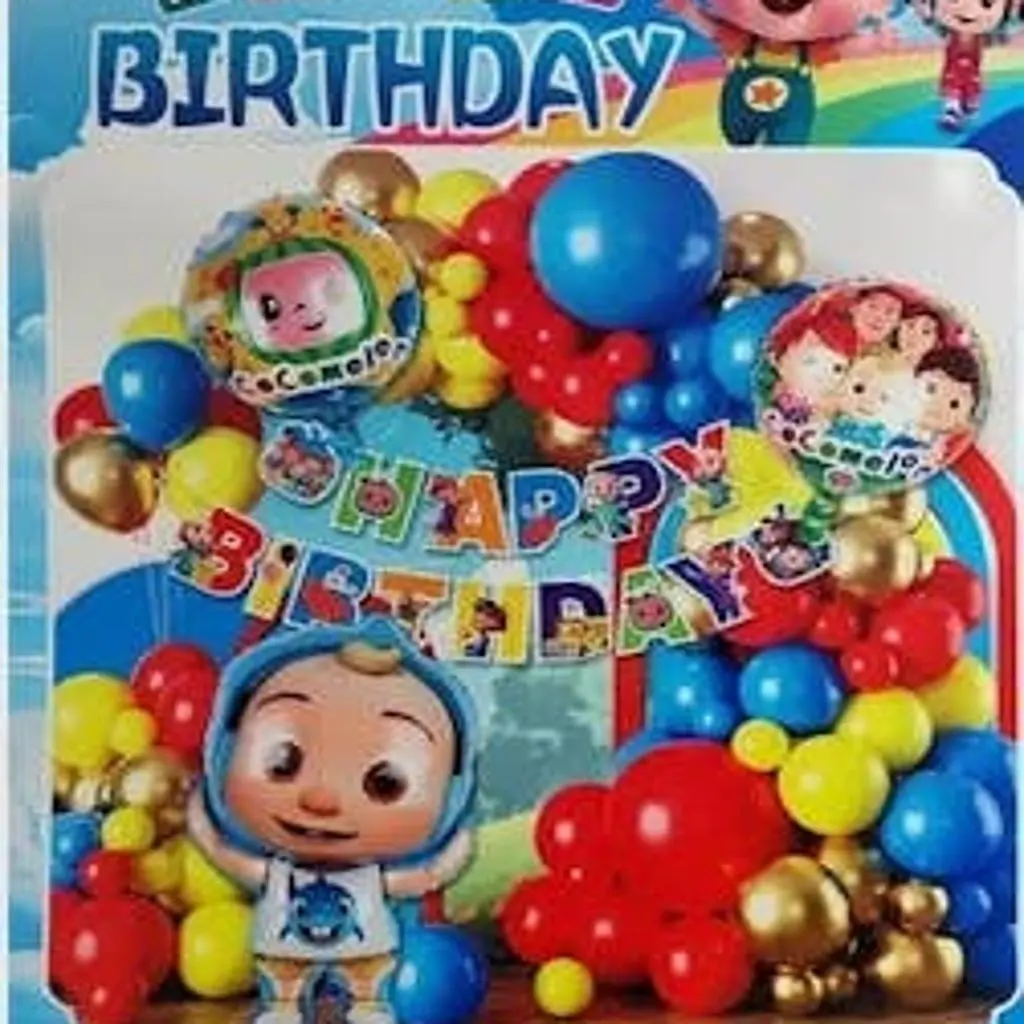 طقم ديكور بالونات عيد ميلاد كوكو ميلون