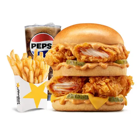 Double Hardee SantaFe Chicken Combo