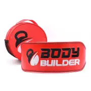 BODY BUILDER LEATHER LIFT WIDE BELT RED+BAG L-RZ