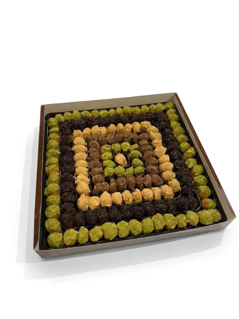 Sweet Crispy Square Petit Fours with Assorted