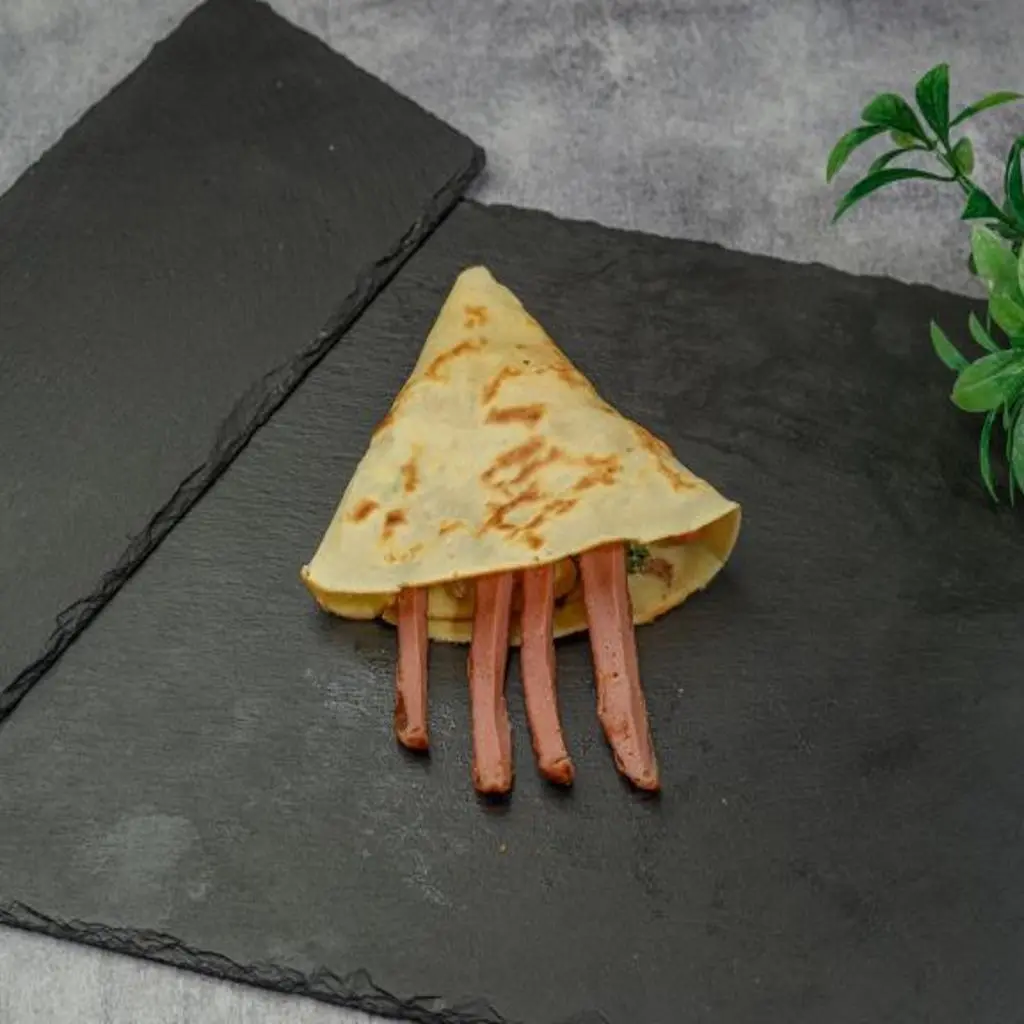 Sausage Crepe Sandwich