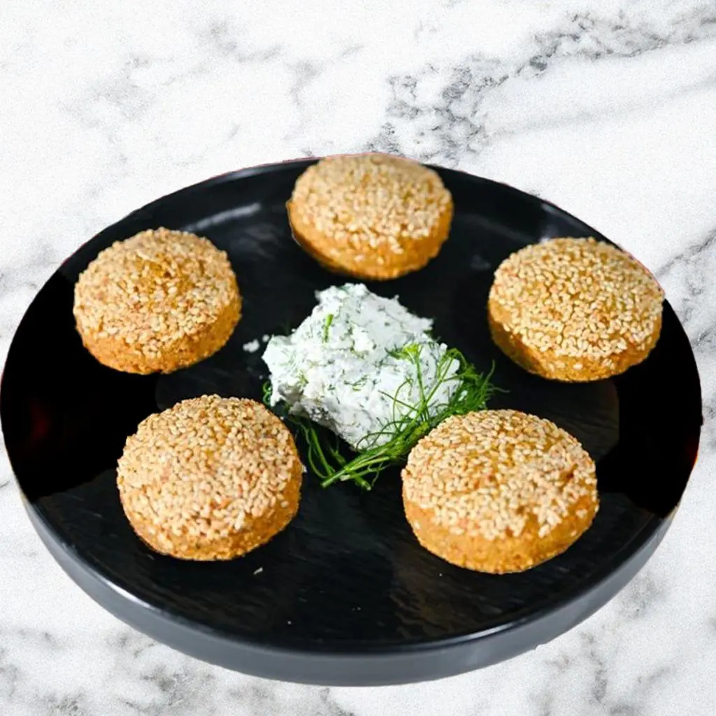Falafel stuffed with white cheese