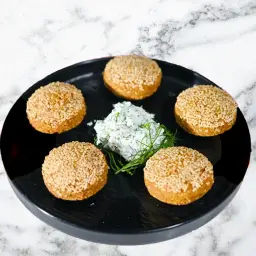 Falafel stuffed with white cheese