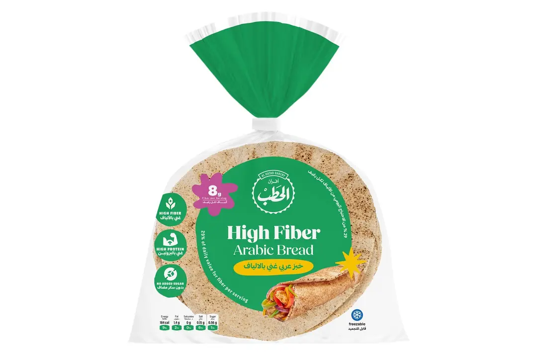 خبز عربي غني بالألياف