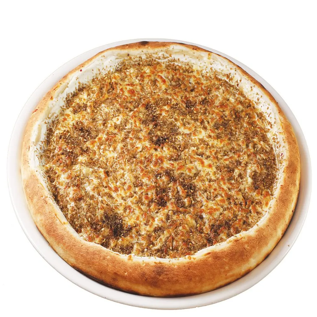 Labneh with Cheese and Zaatar Pizza