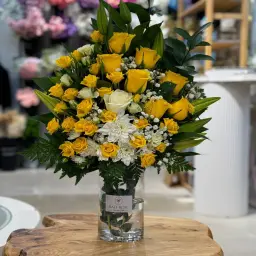 Yellow Rose Vase