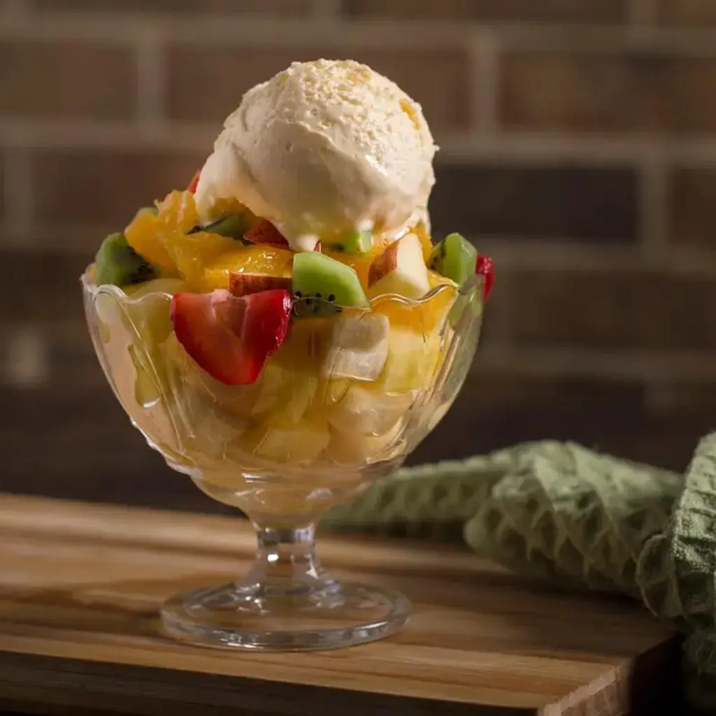 Fruit Salad with Ice Cream