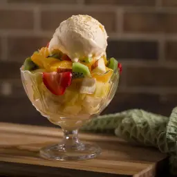 Fruit Salad with Ice Cream