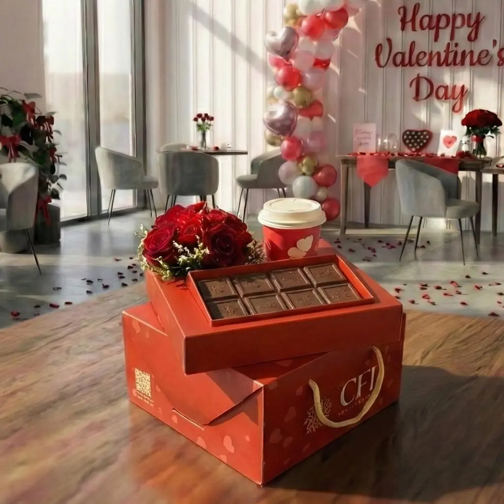 Luxury Love Box Roses Coffee and Chocolate