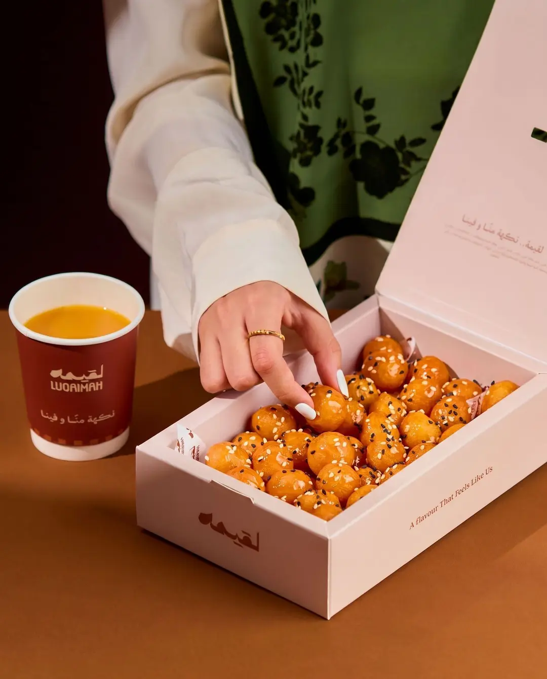 Small syrup and saffron bites