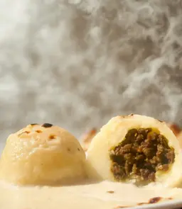 Potato balls with fresh minced meat  Small