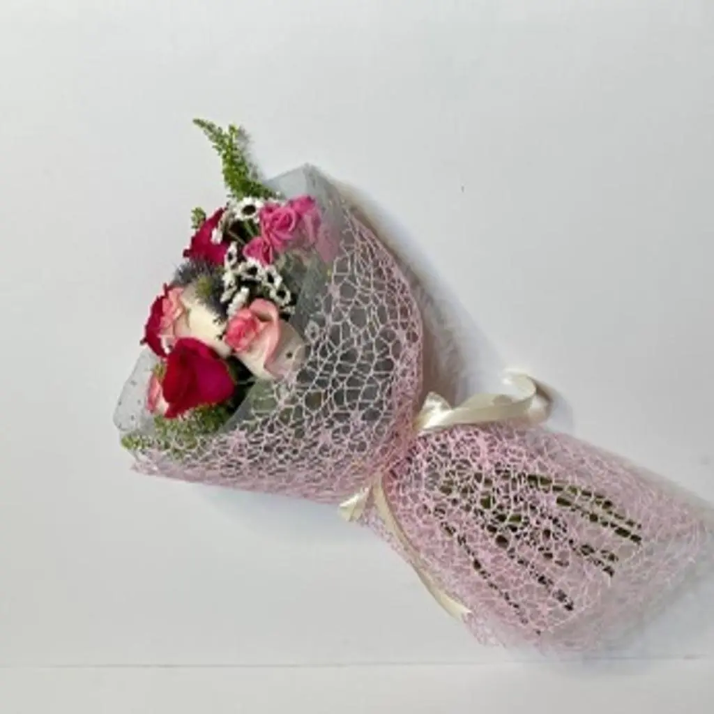 Rose Bouquet with Cherry and African Accessories 2