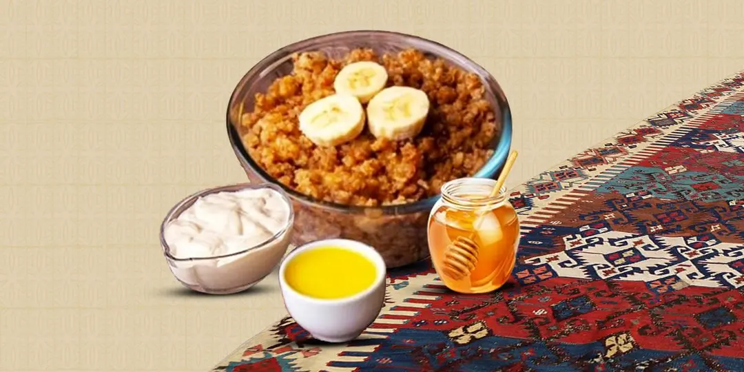 معصوب بالقشطة والسمن والعسل