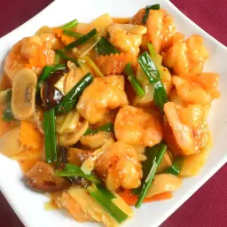 Shrimp with Black Mushroom and Bamboo Shoots