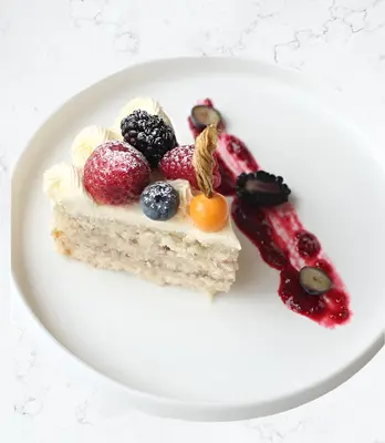 Milk cake slice